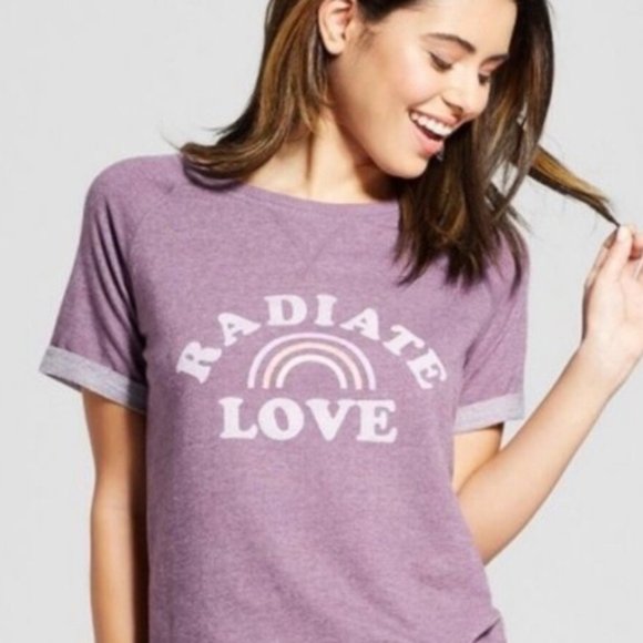 Xhilaration "Radiate Love" Graphic Sweatshirt Tee - Picture 1 of 6